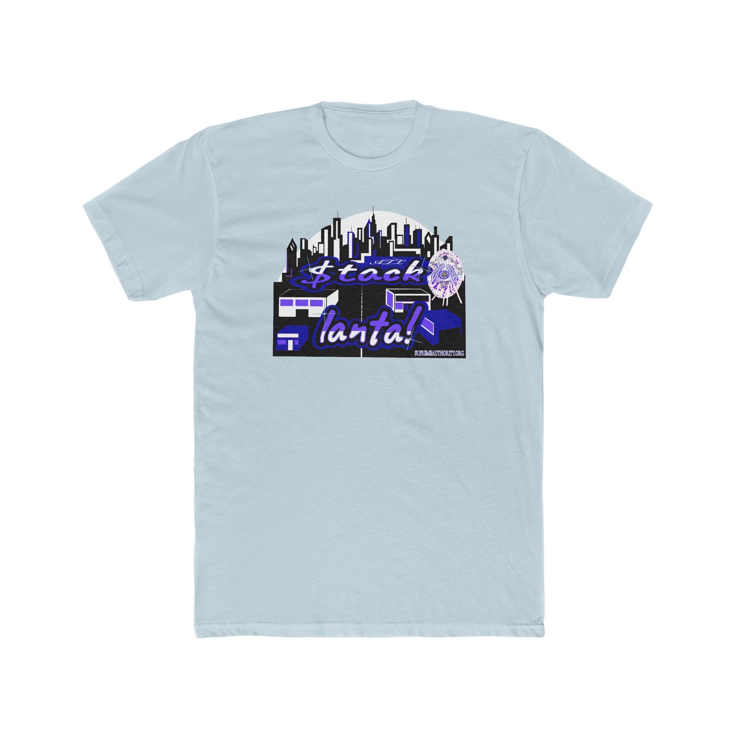 Copy of   Stack-lanta! Blue on blue Men's Cotton Crew Tee