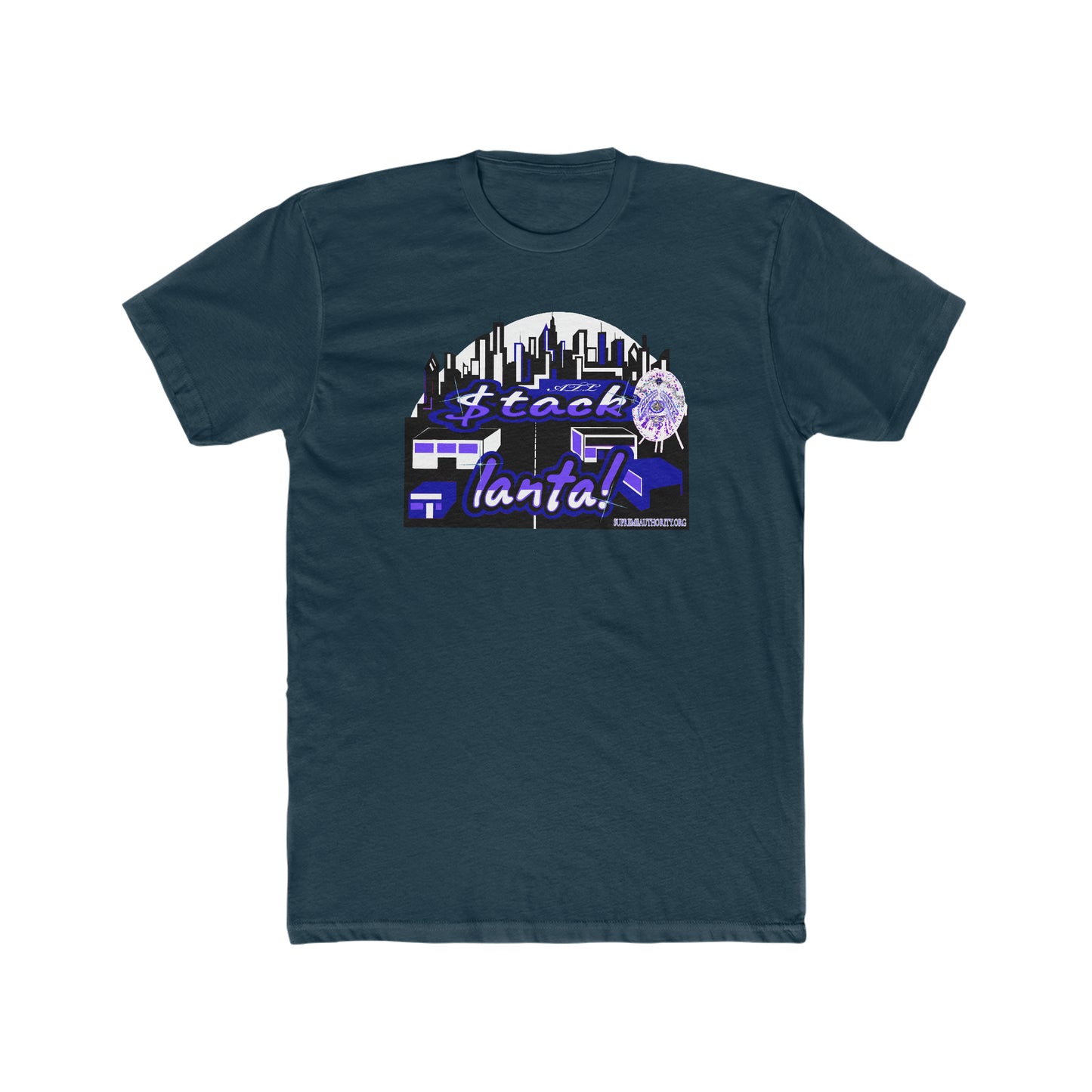 Copy of   Stack-lanta! Blue on blue Men's Cotton Crew Tee