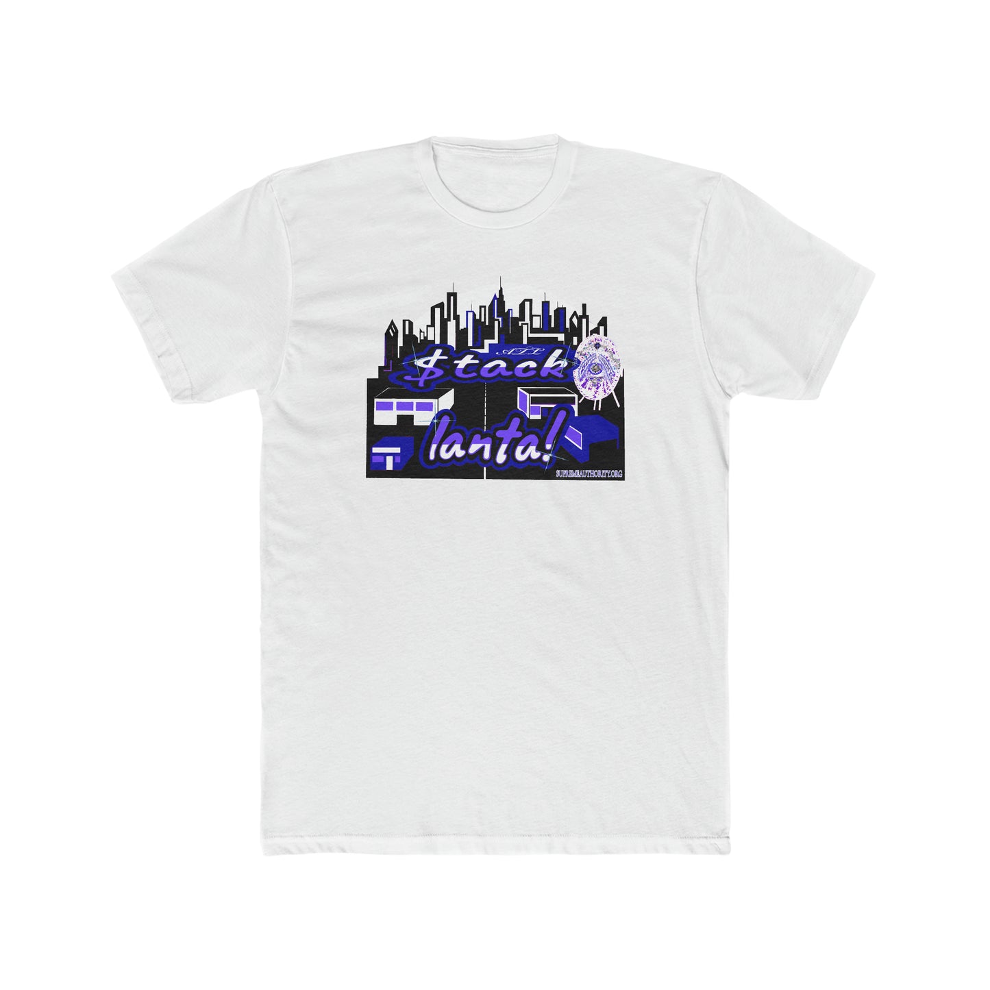 Copy of   Stack-lanta! Blue on blue Men's Cotton Crew Tee