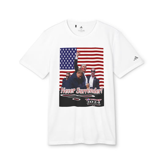 Trump Never Surrender adidas® Unisex Sport T-shirt