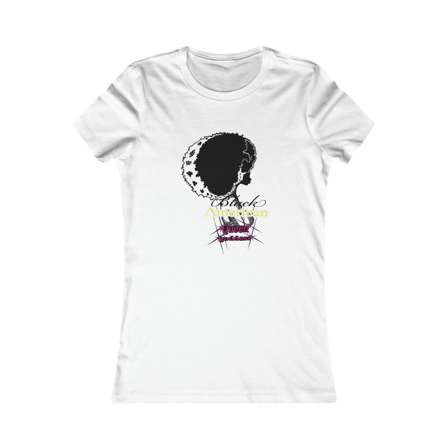 Black American Queen goddess gold -Women's Favorite Tee