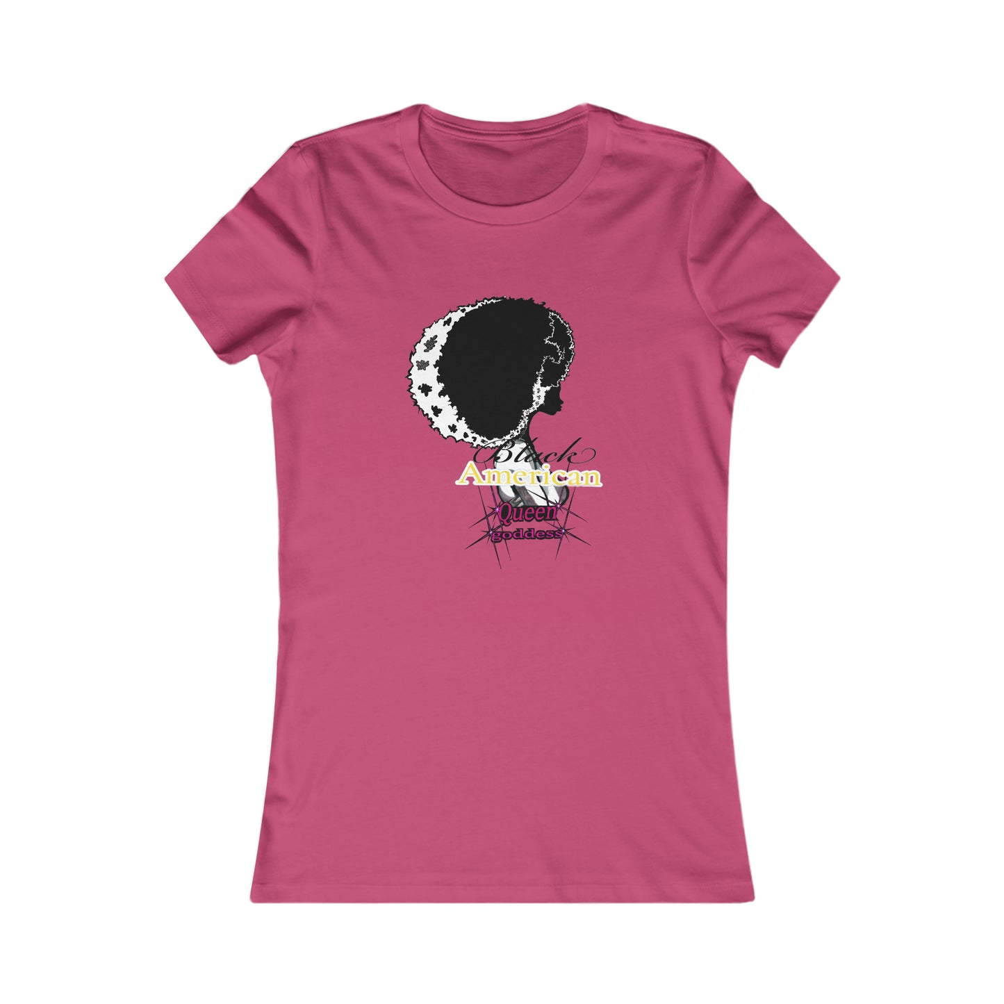 Black American Queen goddess gold -Women's Favorite Tee