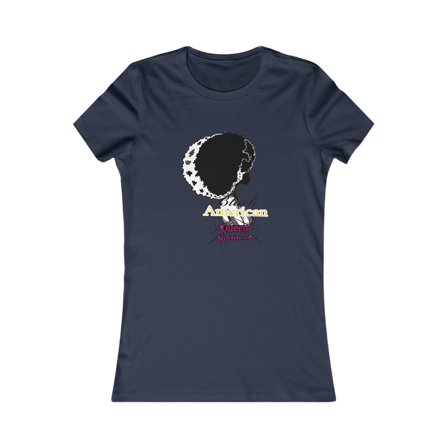 Black American Queen goddess gold -Women's Favorite Tee