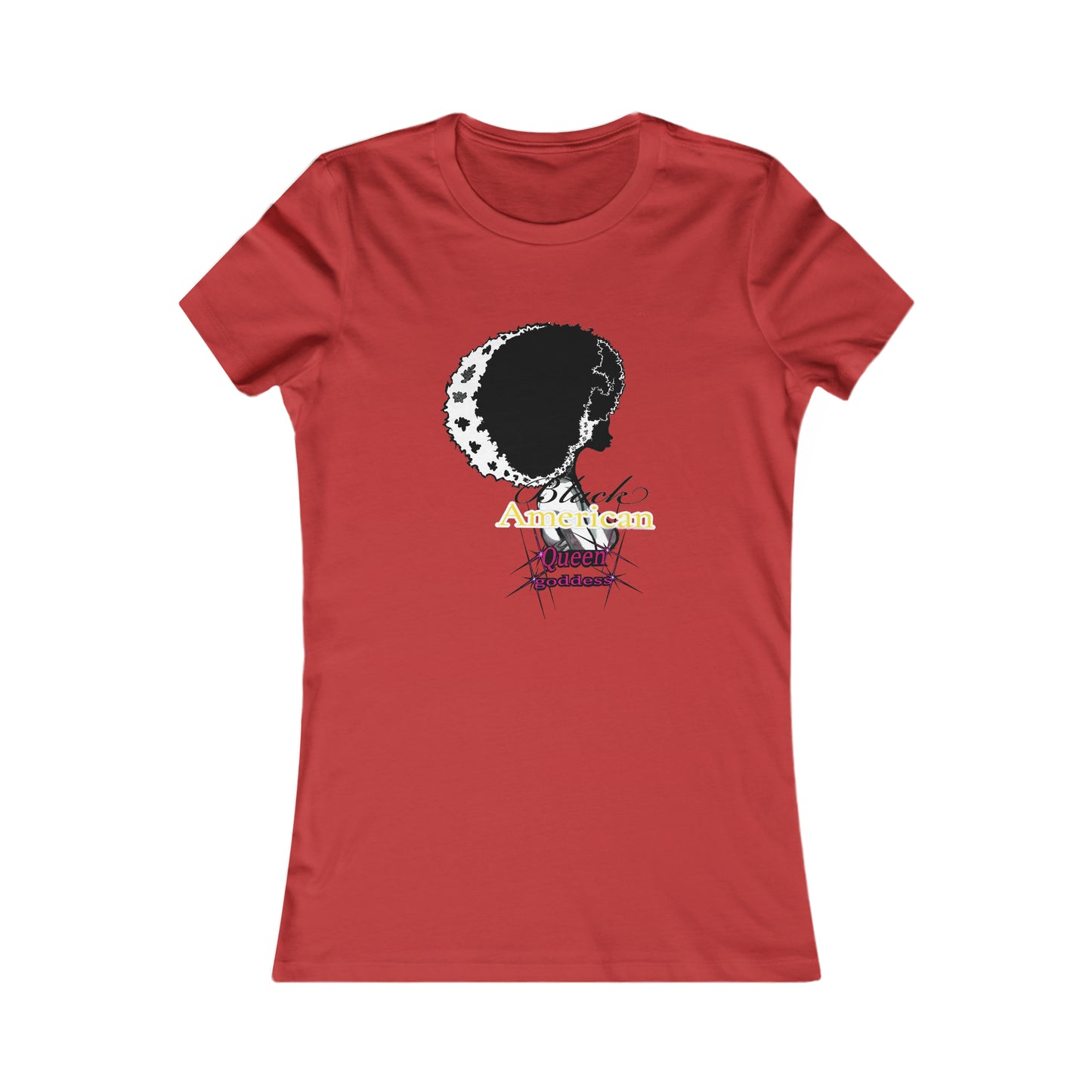 Black American Queen goddess gold -Women's Favorite Tee