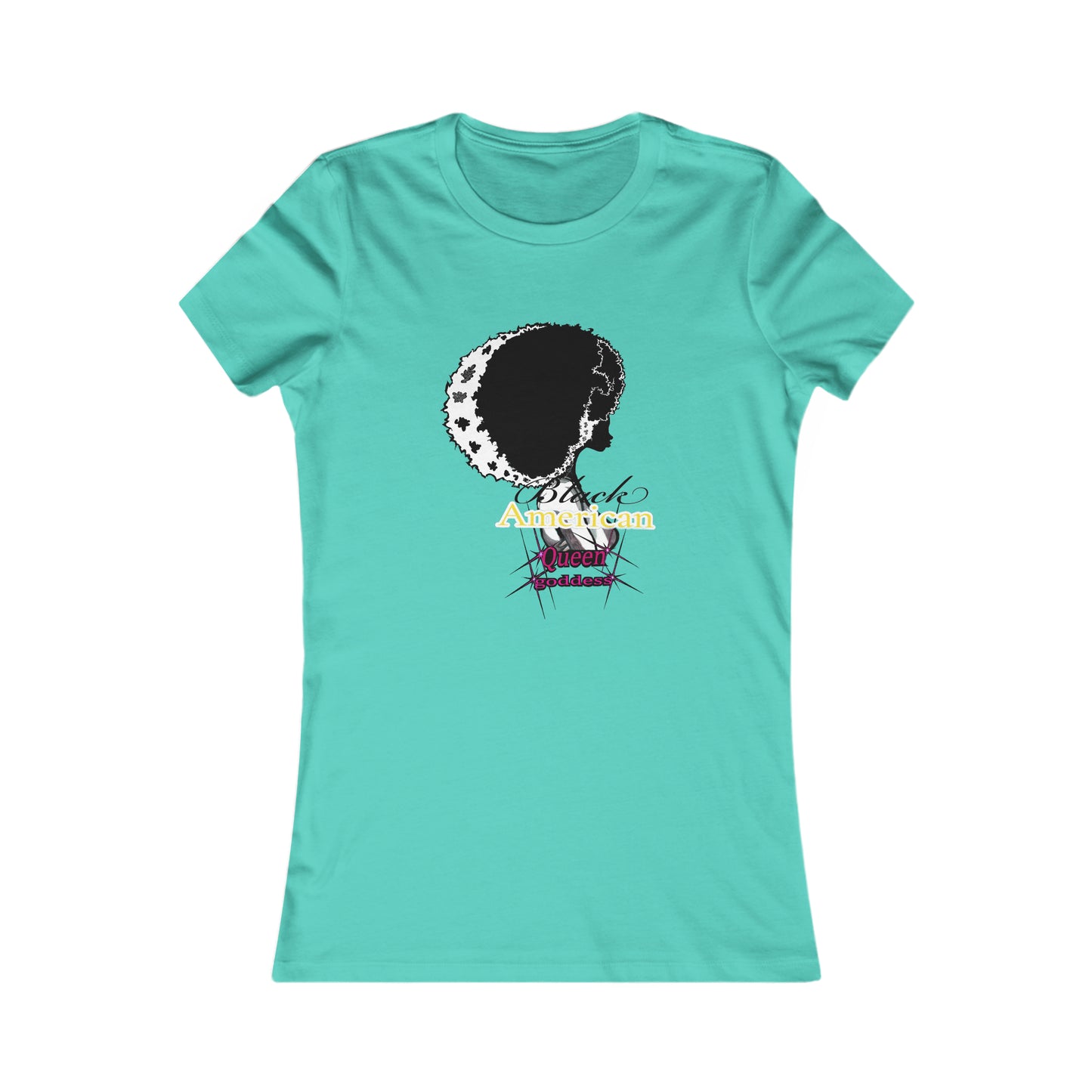 Black American Queen goddess gold -Women's Favorite Tee