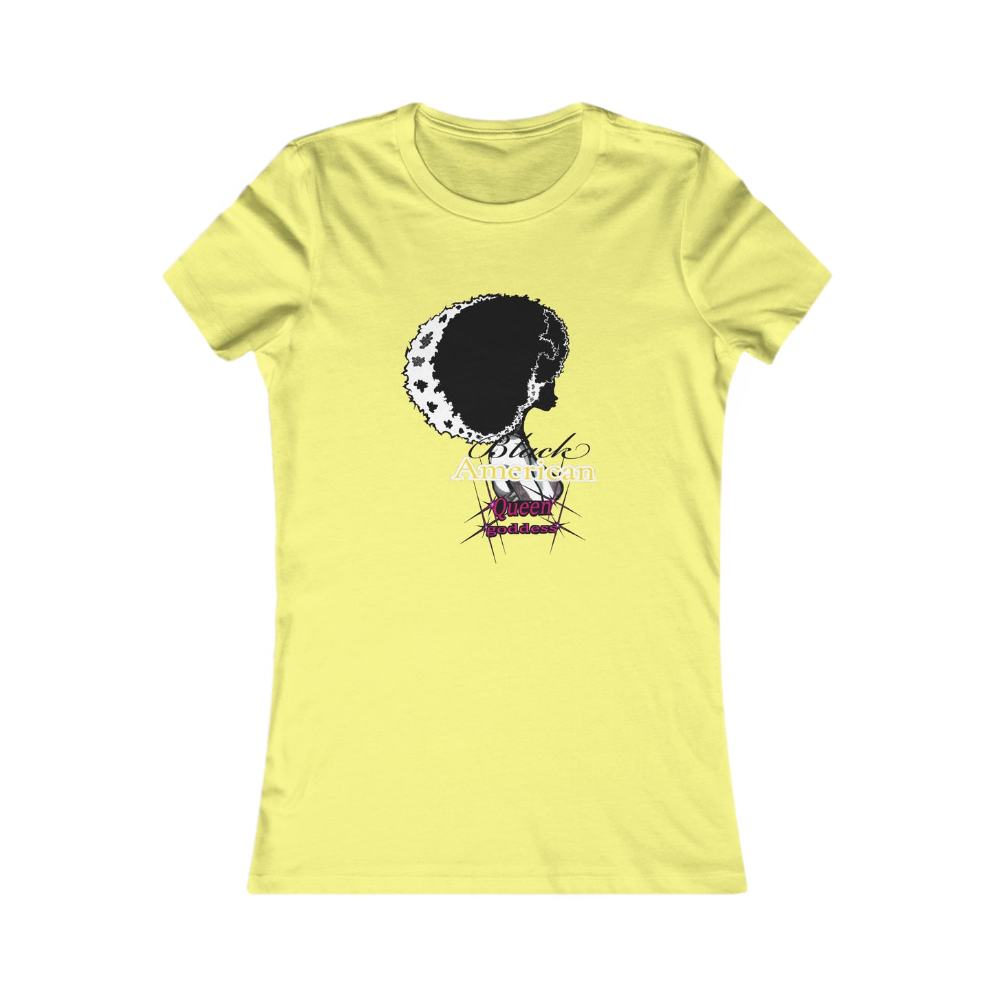 Black American Queen goddess gold -Women's Favorite Tee