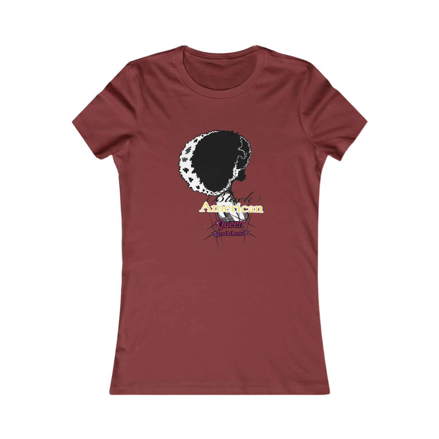 Black American Queen goddess gold -Women's Favorite Tee