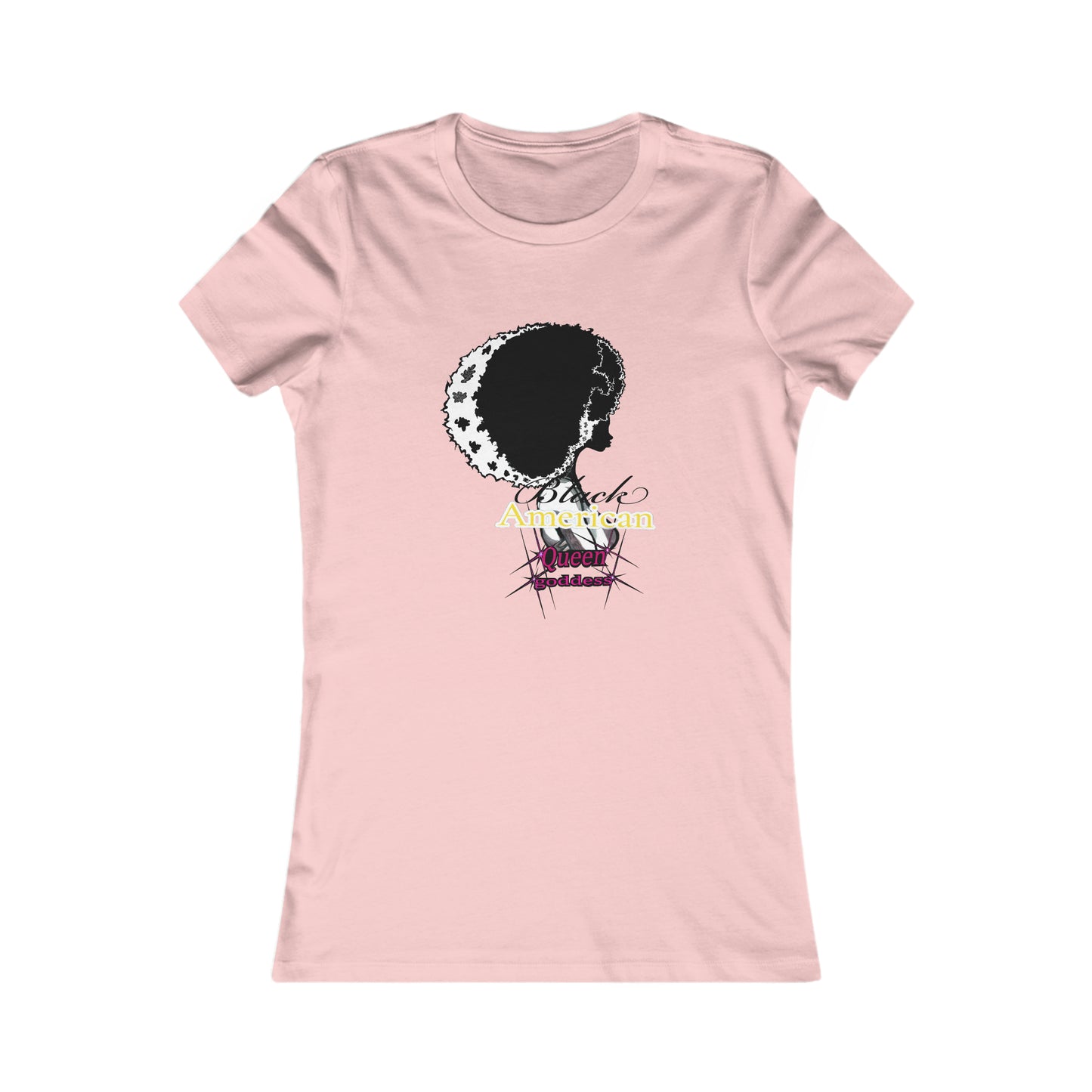 Black American Queen goddess gold -Women's Favorite Tee